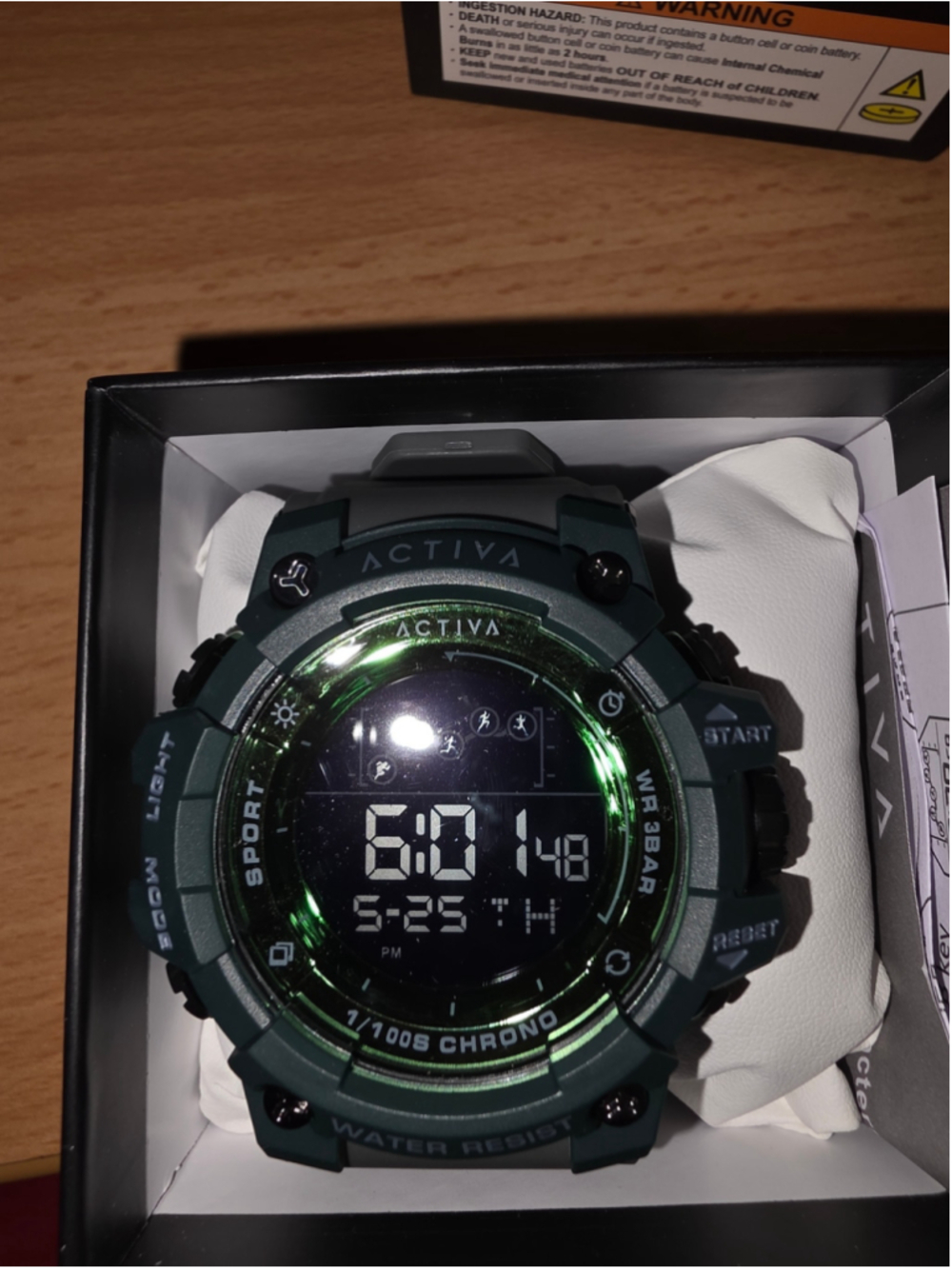 Activa x Invicta Summit Unisex Digital Watch 50mm Grey Green NIB